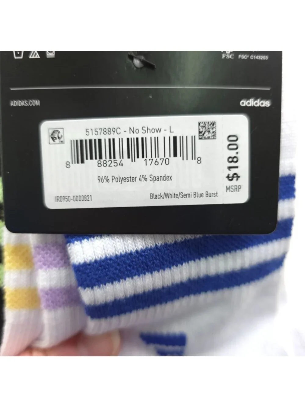 Adidas Girls Superlite Arch Compression No Show Socks 6-Pack Large (5Y-7Y)